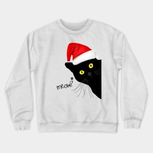 Black Cat Santa Crewneck Sweatshirt